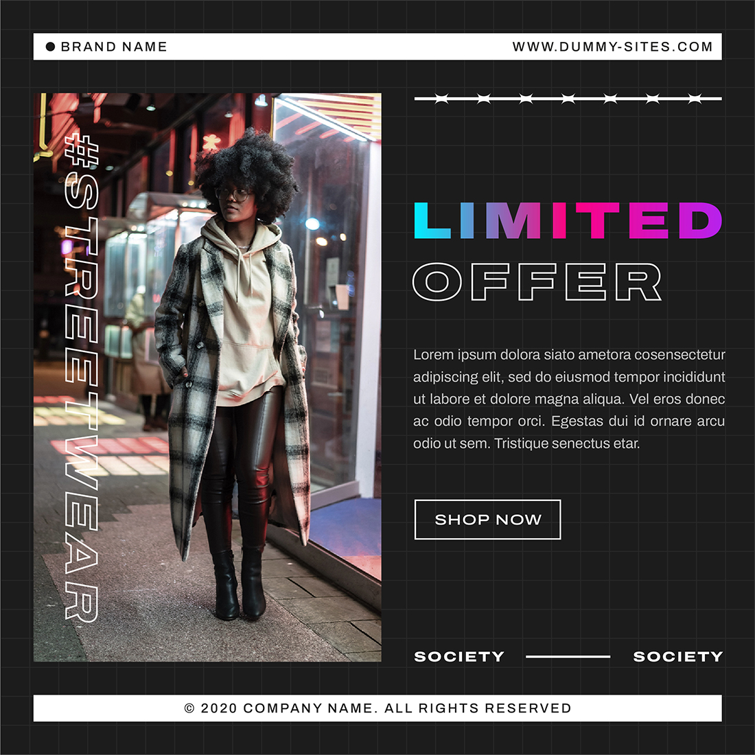 Fashion Gradient Style Social Media Post Templates preview image.