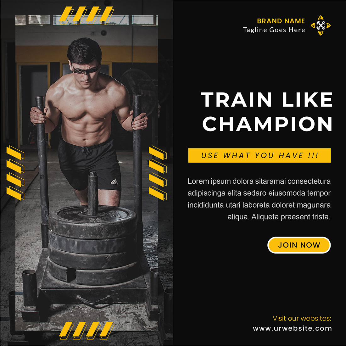 Fitness and Health Social Media Templates preview image.