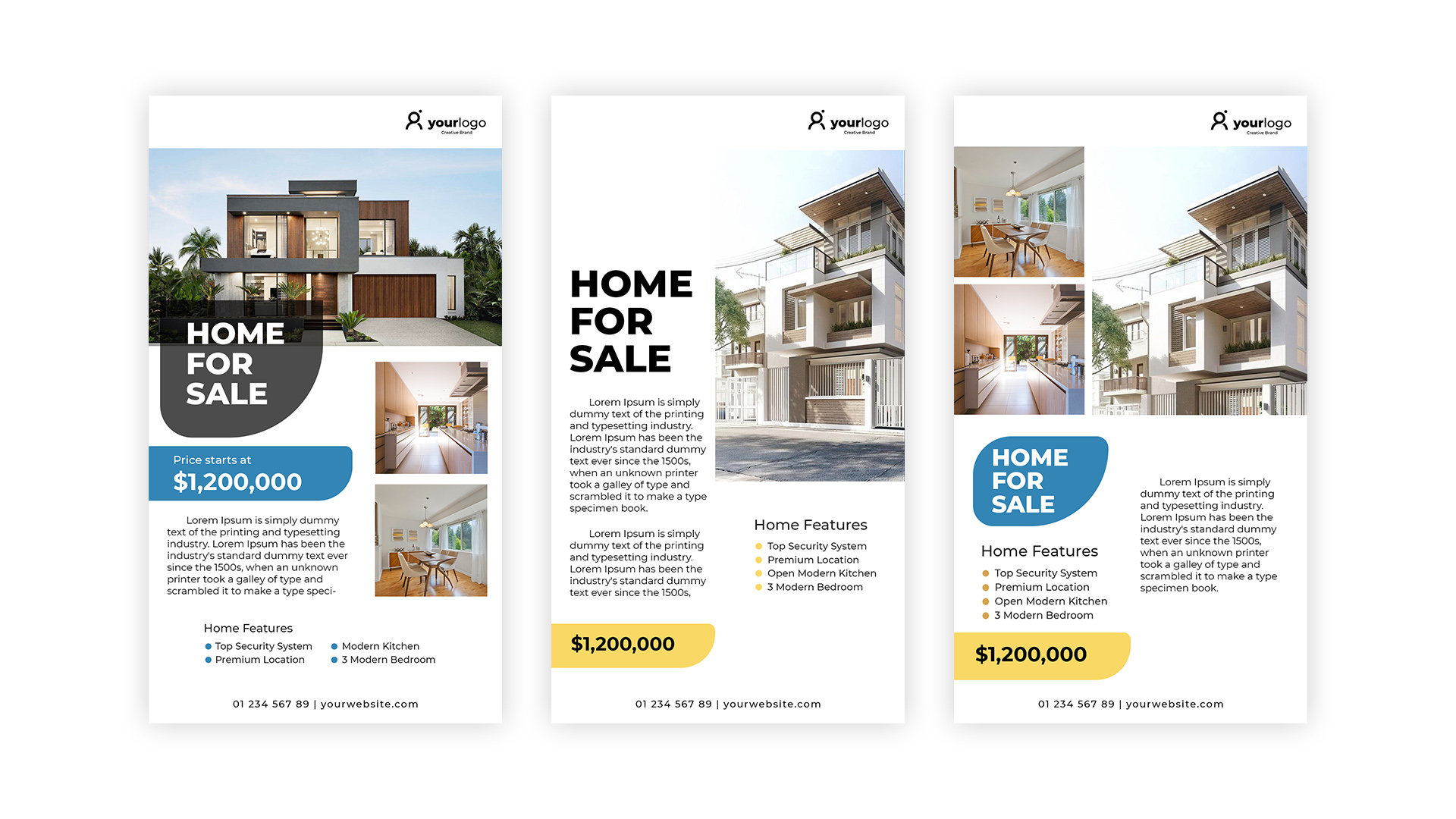 Home For Sale Social Media Banner Design preview image.