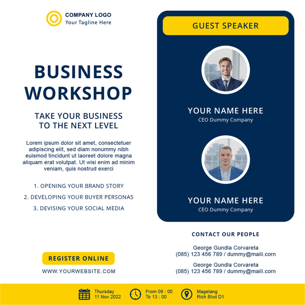 Business & Marketing Workshop Social Media Post Templates - Only $8 ...