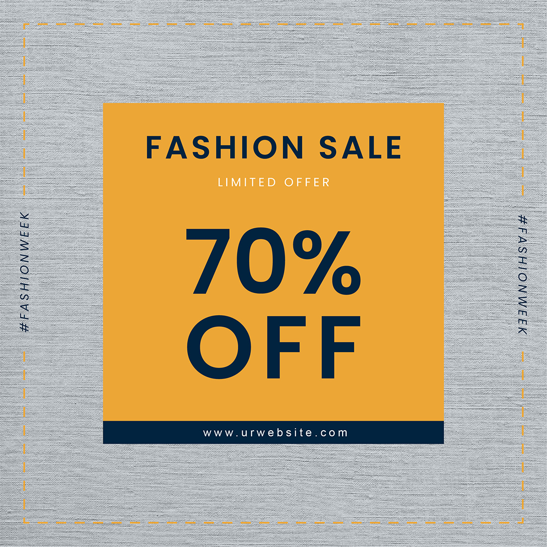 Fashion Sale Social Media Post Templates preview image.