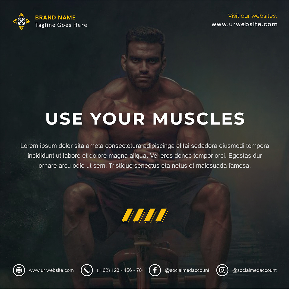 Sport Fitness Social Media Templates preview image.