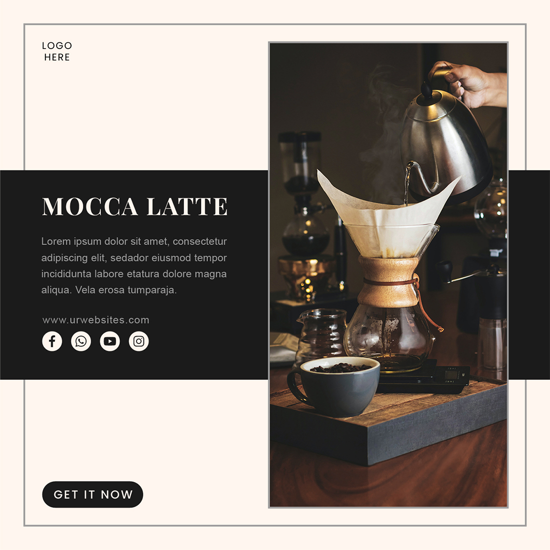 Coffee Lovers Day Instagram Post Templates preview image.