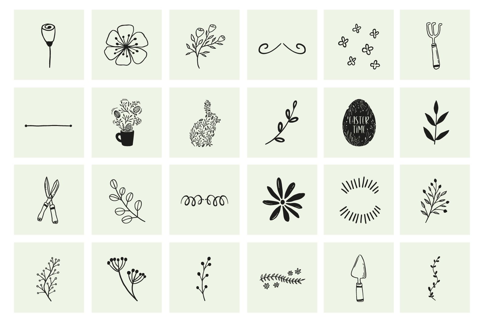 Cute flowers for your spring illustrations.