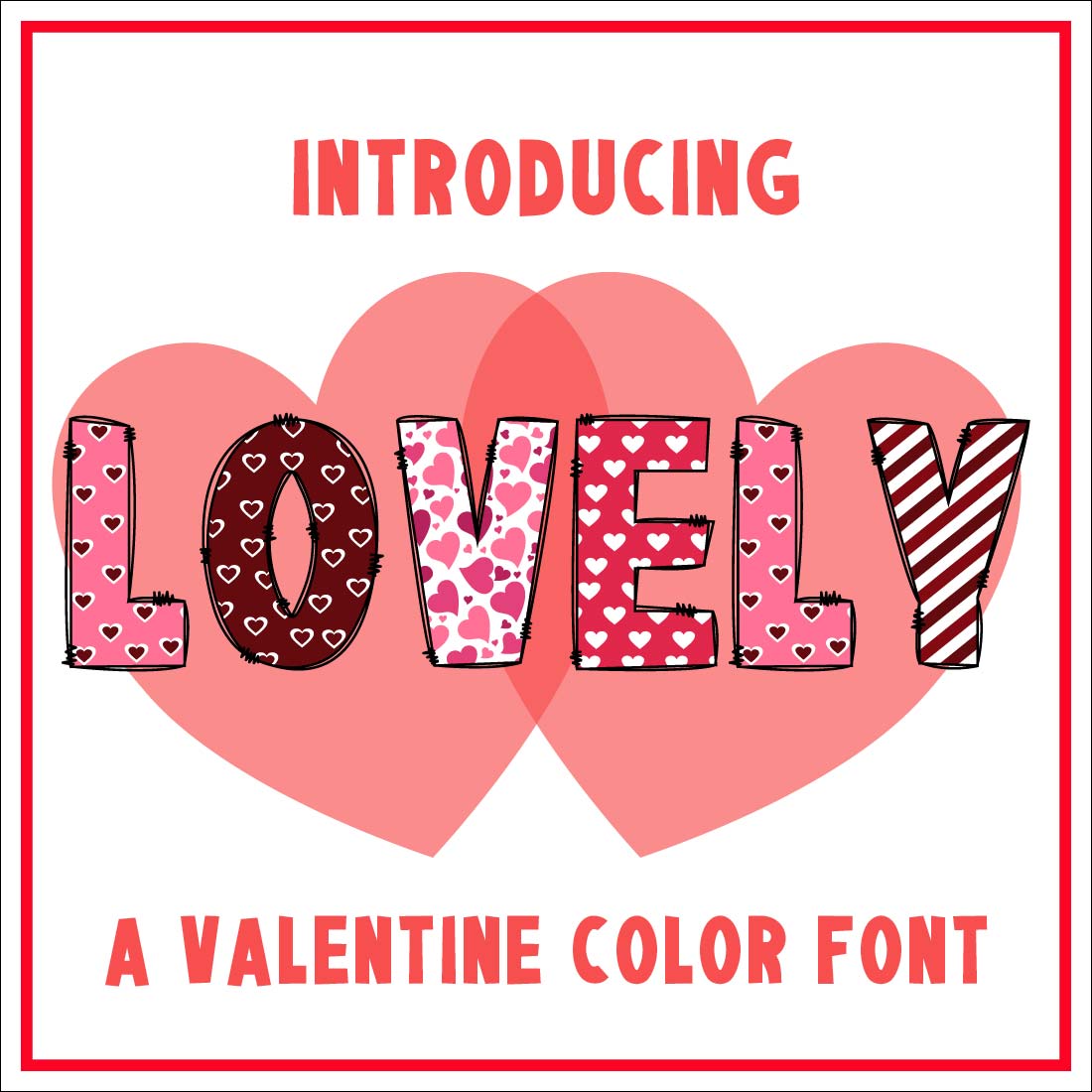 Lovely Color Font - main image preview.