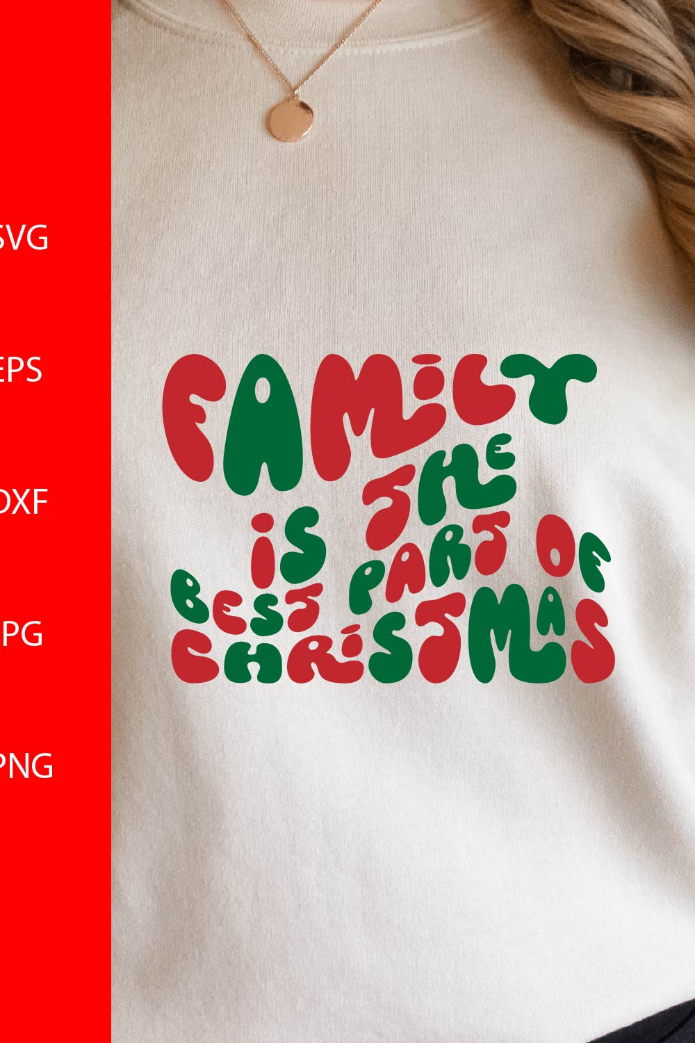 Family Is The Best Part Of Christmas SVG - pinterest image preview.