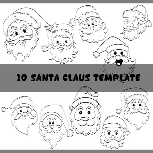 Santa Claus Christmas Design Template cover image.
