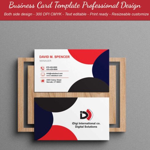 Red Creative Business Card Template presentation.