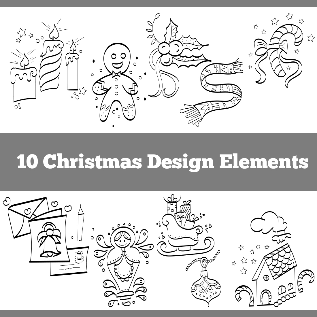 Ha Vector Hd PNG Images, Colorful Cute Doodle Set This Has A Christmas Theme,  Christmas Drawing, Colorful Drawing, Color Drawing PNG Image For Free  Download