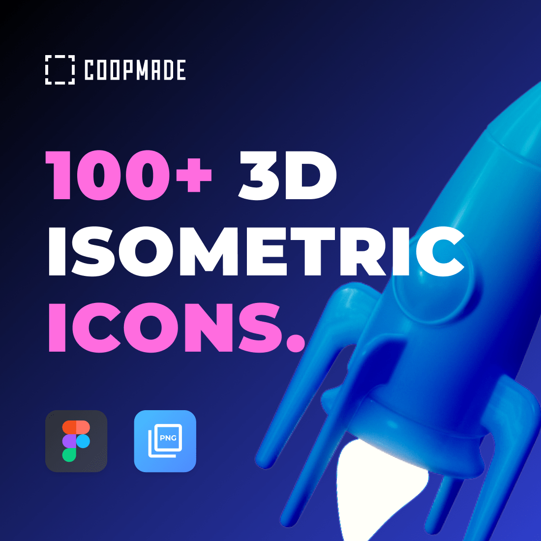 3D Isometric Icons Design Figma cover image.