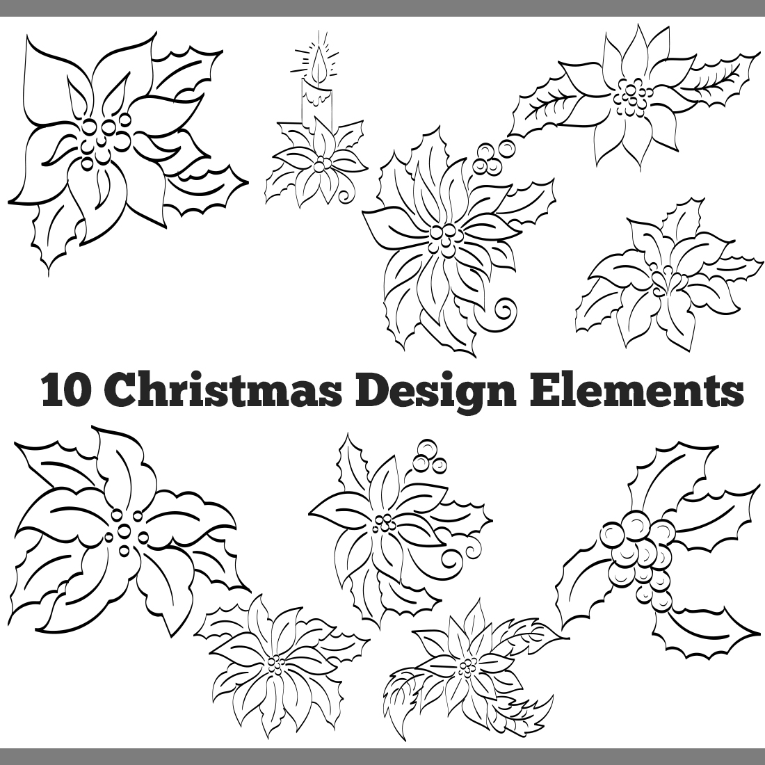Christmas Elements Graphics Design cover image.