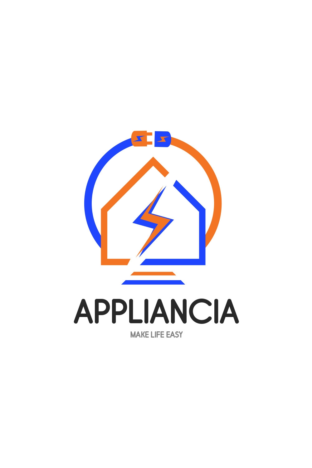 Electrical House Logo Template Pinterest image.