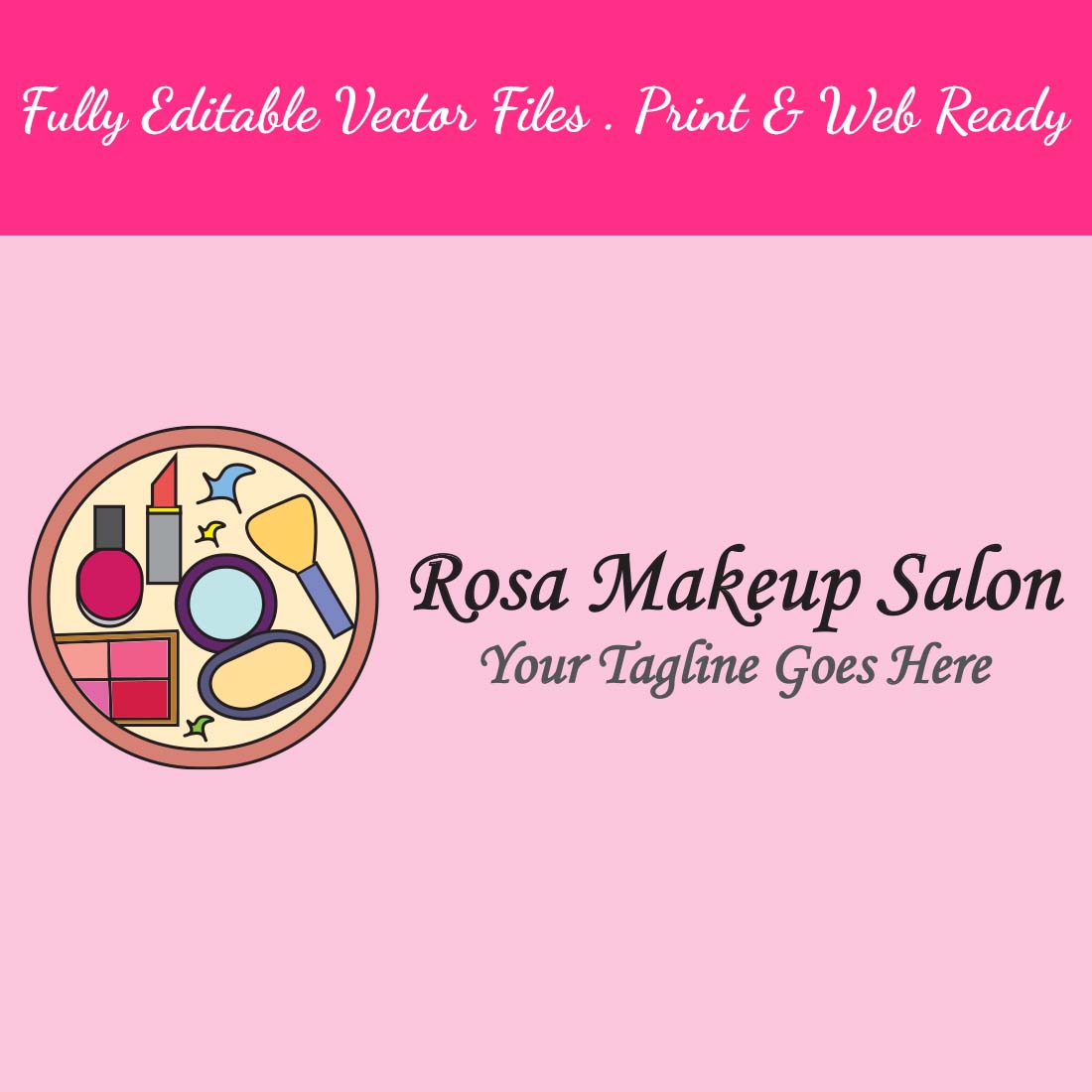 Professional Makeup Logo pink preview.