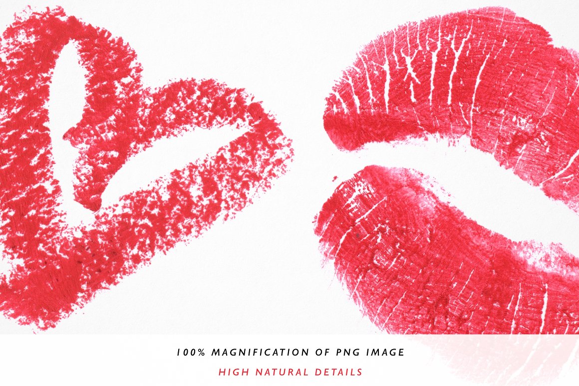 Pink heart and pink lips, made with lipstick on a white background.