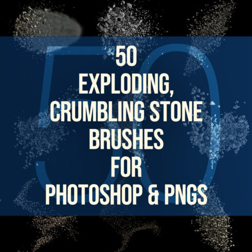 Exploding Stone Brushes for PS cover image.
