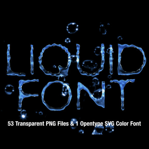 Ms Liquid Opentype SVG Font and PNG cover image.