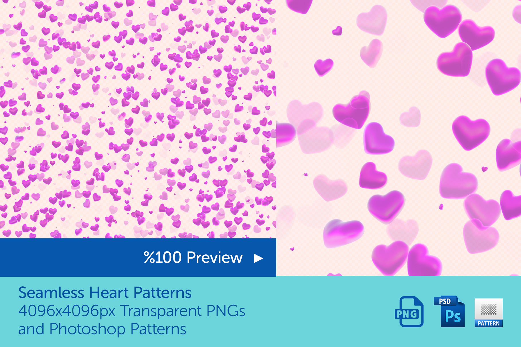 30 Seamless Heart Patterns