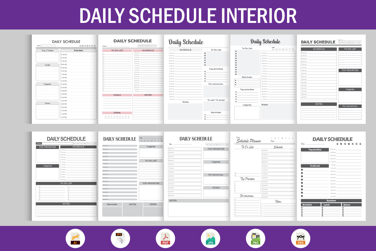Organize your time wisely with this daily planner.