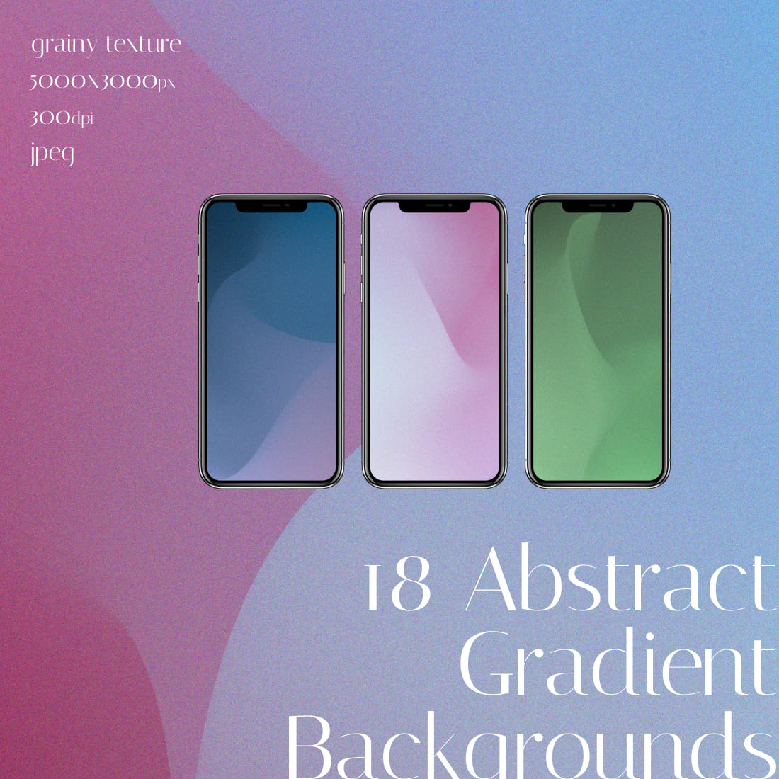 Colorful Abstract Gradient Backgrounds Design cover image.