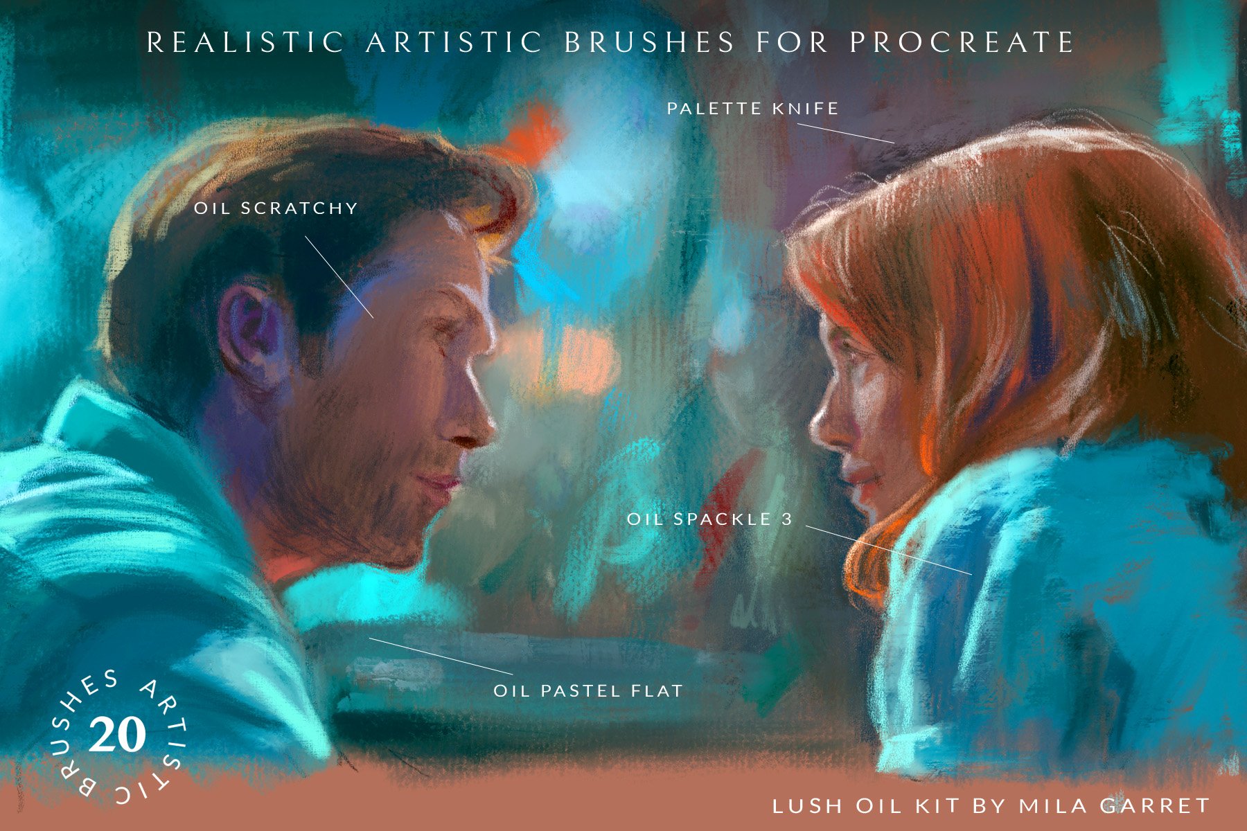 Realistic artistic brushes for procreate.