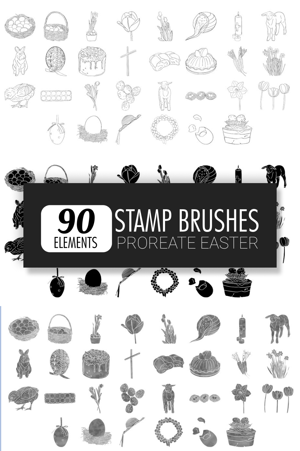 procreate easter stamp brushes pinterest 303