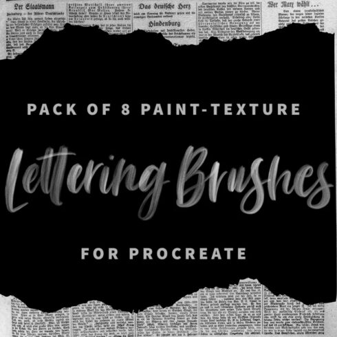 8 Procreate Lettering Brushes - main image preview.