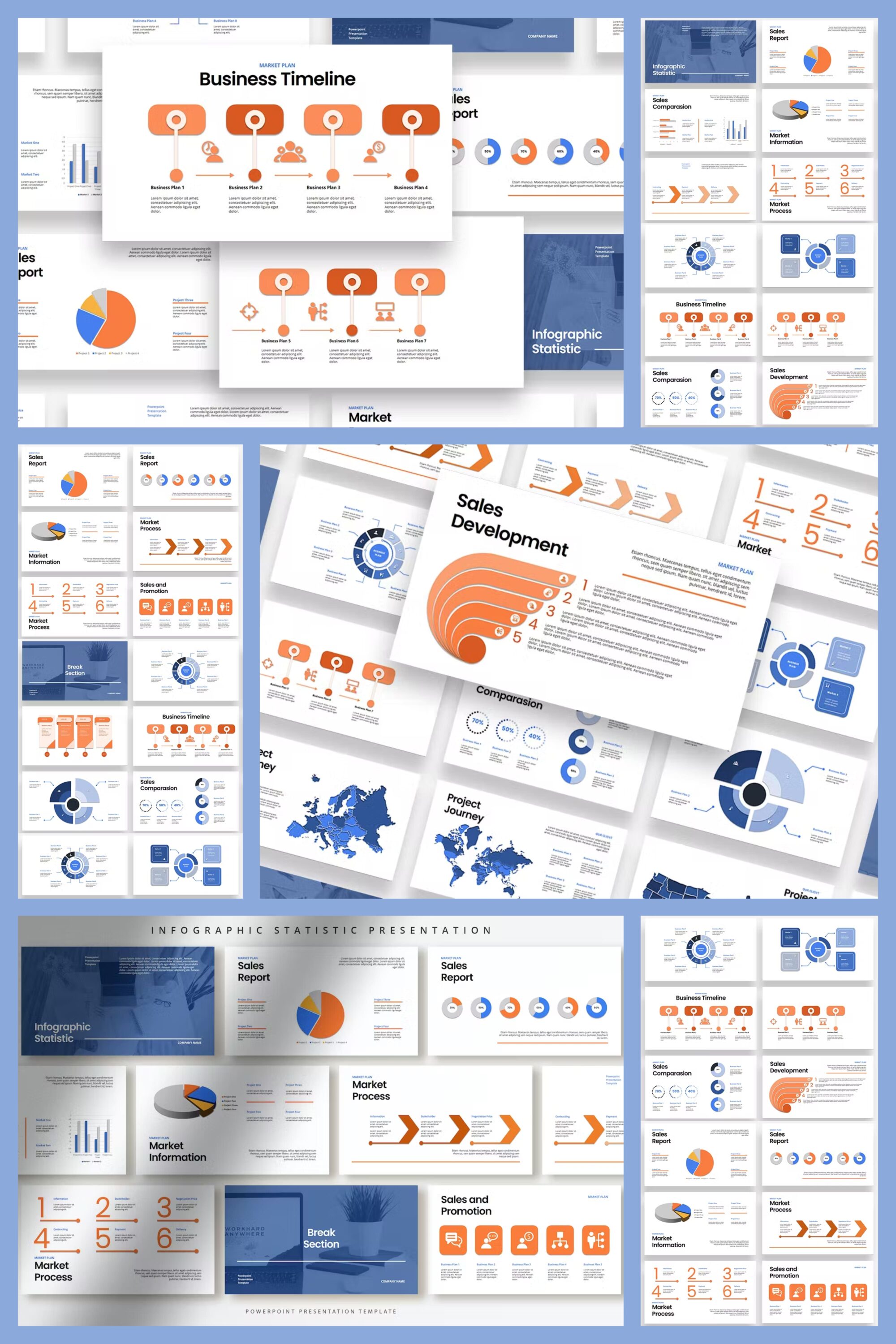 Professional Infographic Statistic Presentation - Pinterest image preview.
