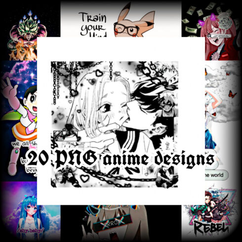 Unique Anime PNG Designs cover image.