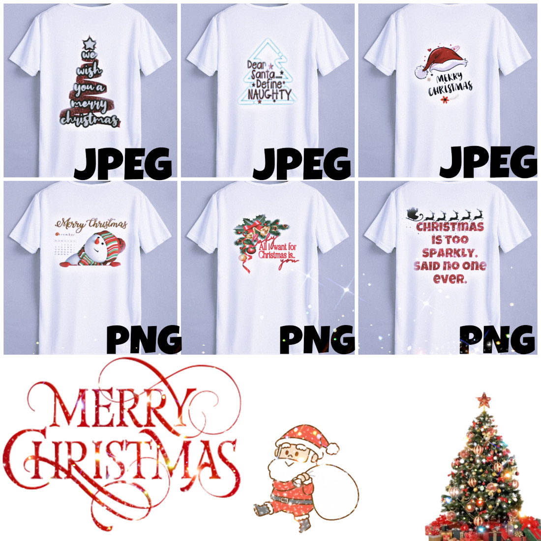 6 Christmas T-shirt Designs created by Fiza touch.