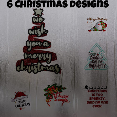 6 Christmas T-shirt Designs - main image preview.