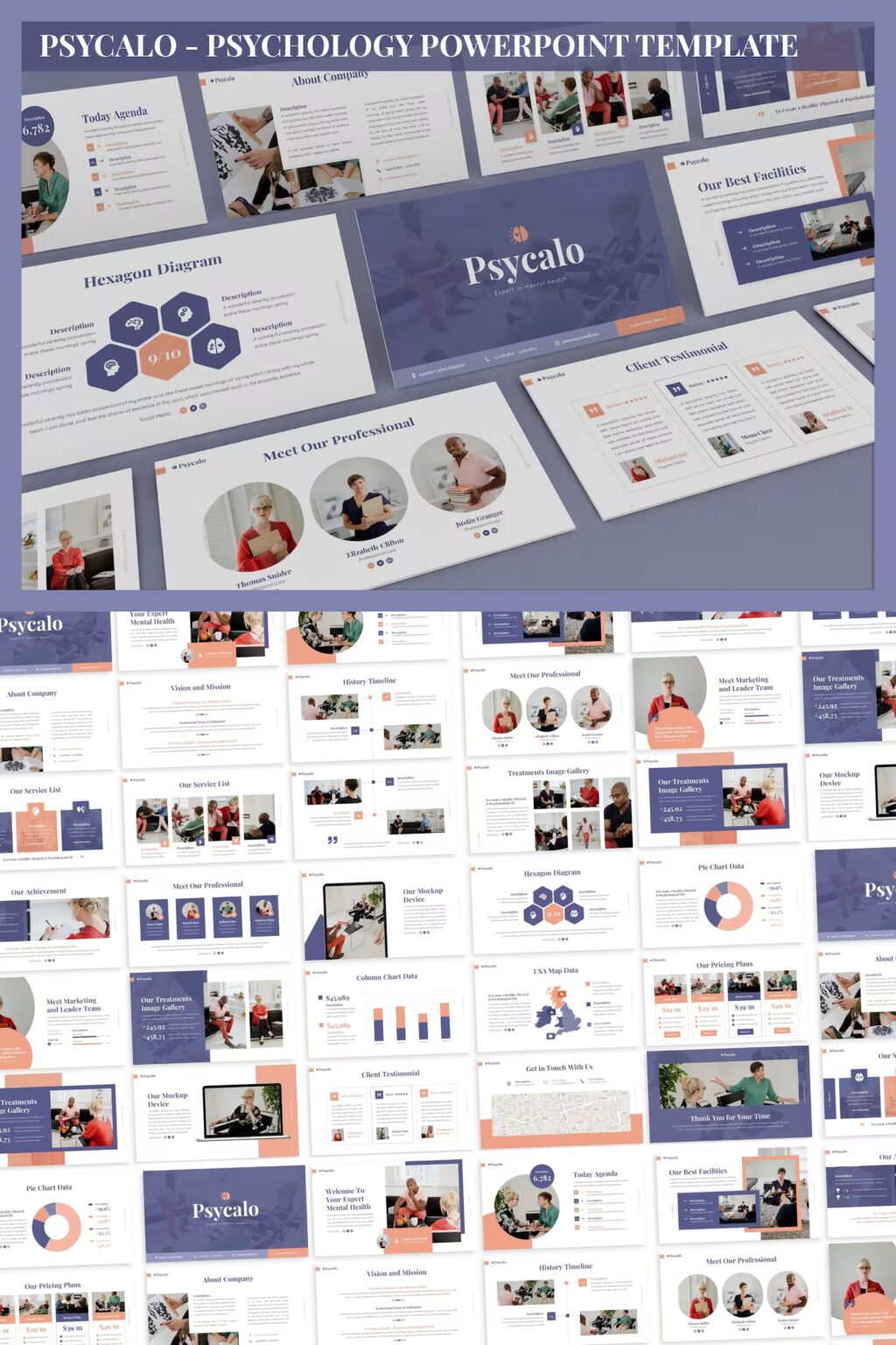 Psycalo Psychology Powerpoint Template Masterbundles 2245