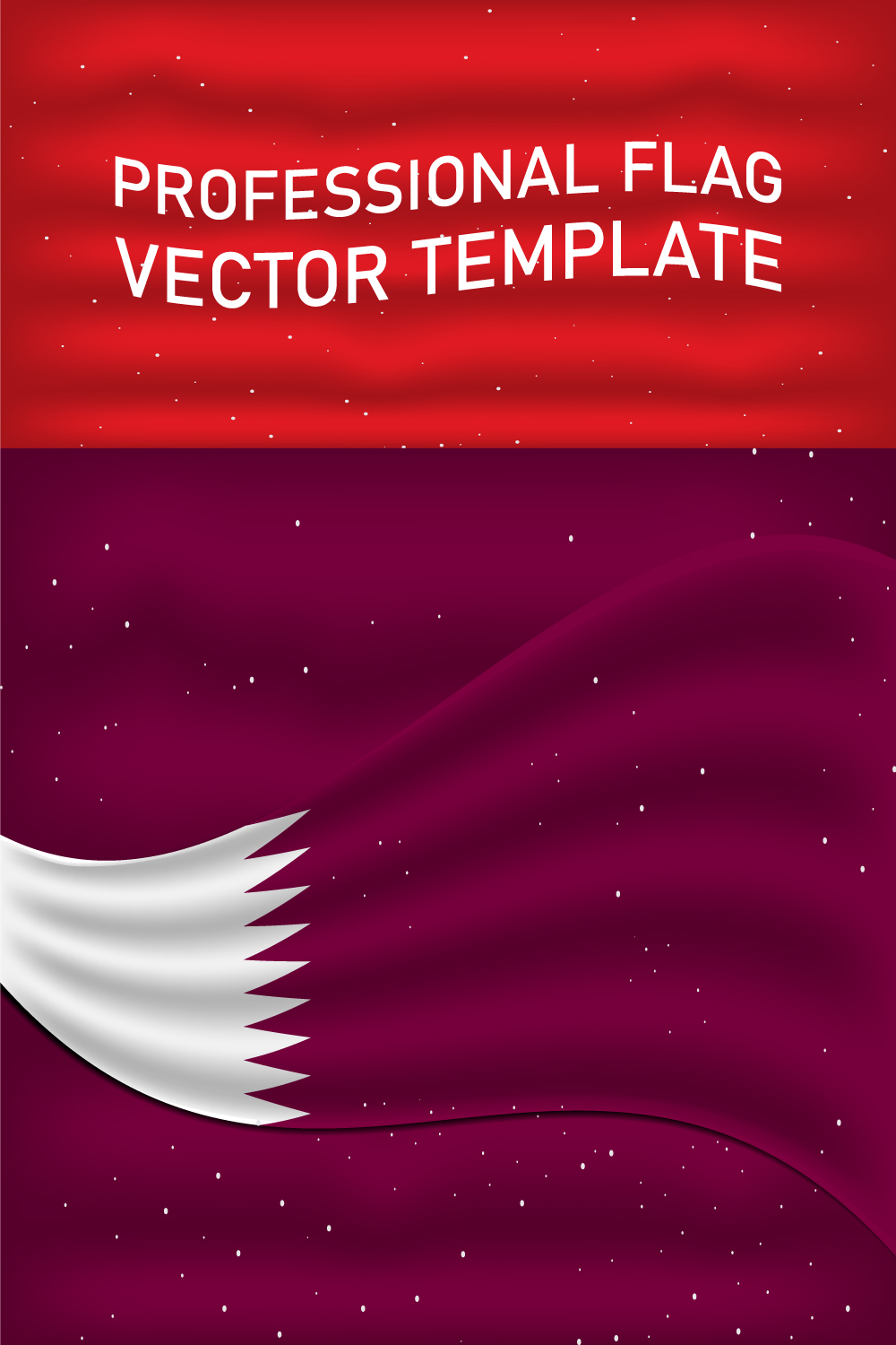 Unique image of the flag of Qatar.