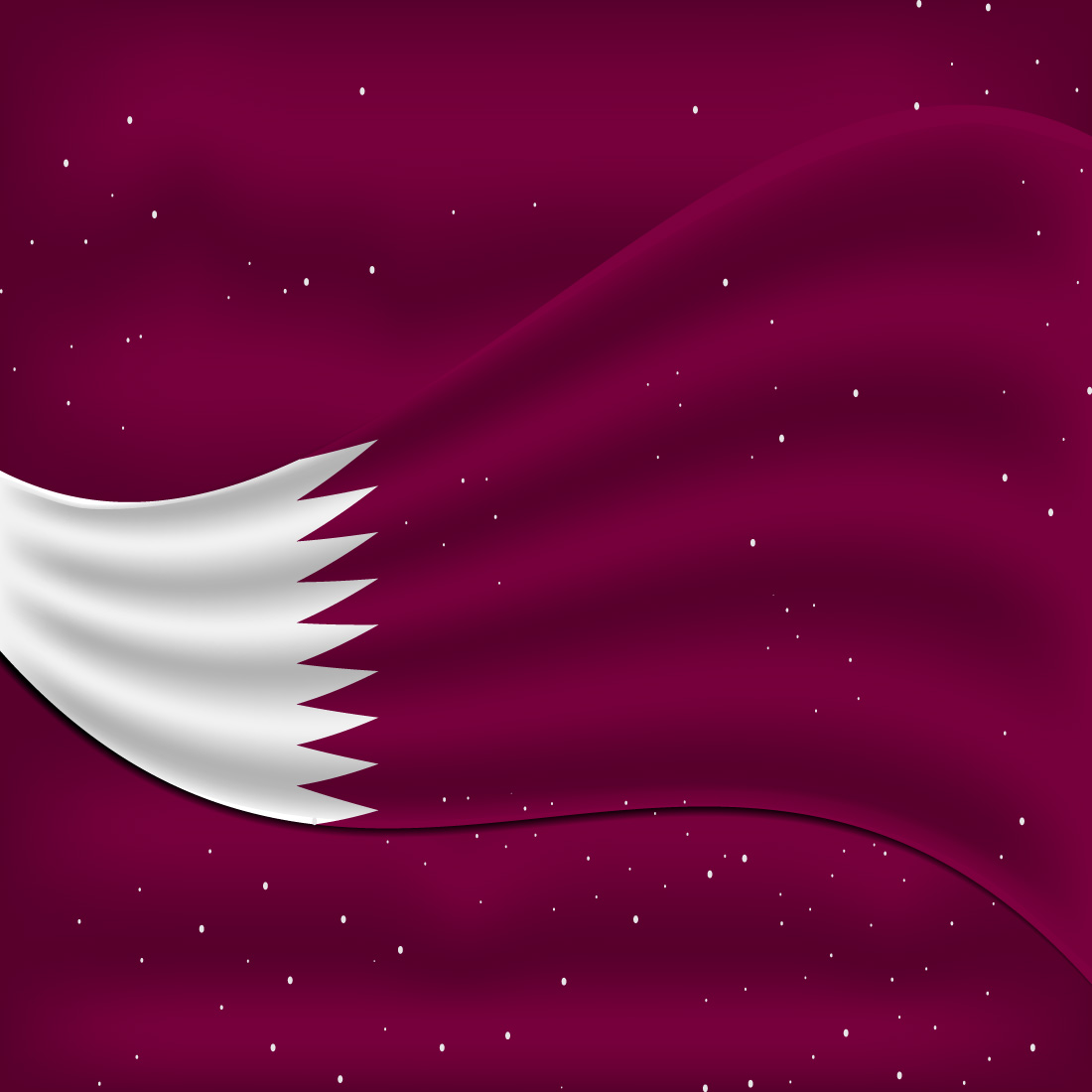 Elegant image of the flag of Qatar.