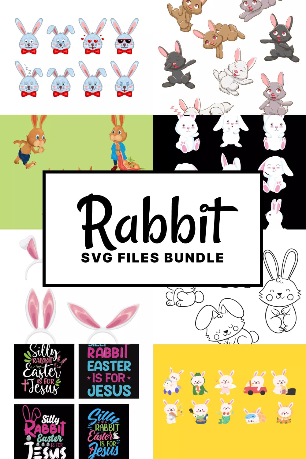 rabbit svg designs bundle pinterest 112