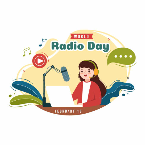 World Radio Day Illustration cover image.