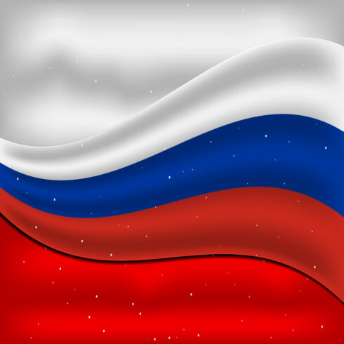Unique image of the flag of Russia.