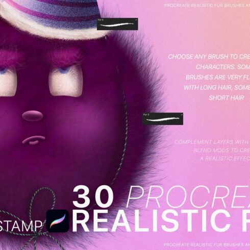 Procreate Realistic Fur & Emoji | MasterBundles