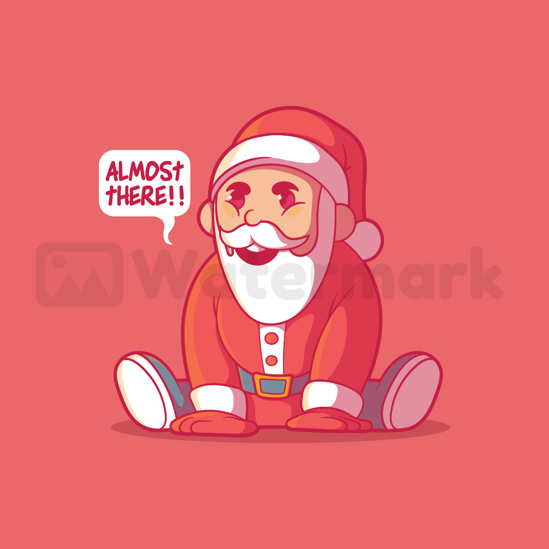 Relaxing Santa Design Illustration cover image.