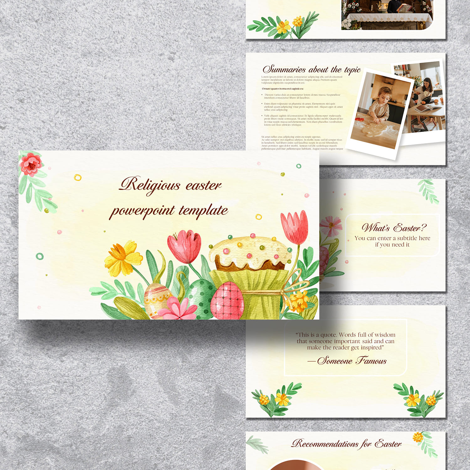 Religious Easter Powerpoint Template - main image preview.