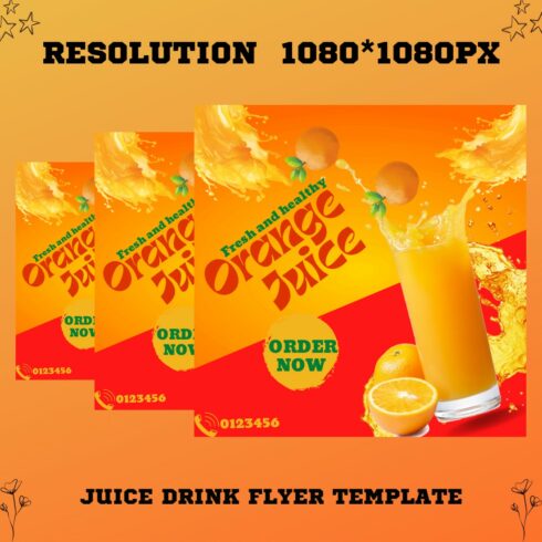 Juice Drink Flyer Template Design - main image preview.