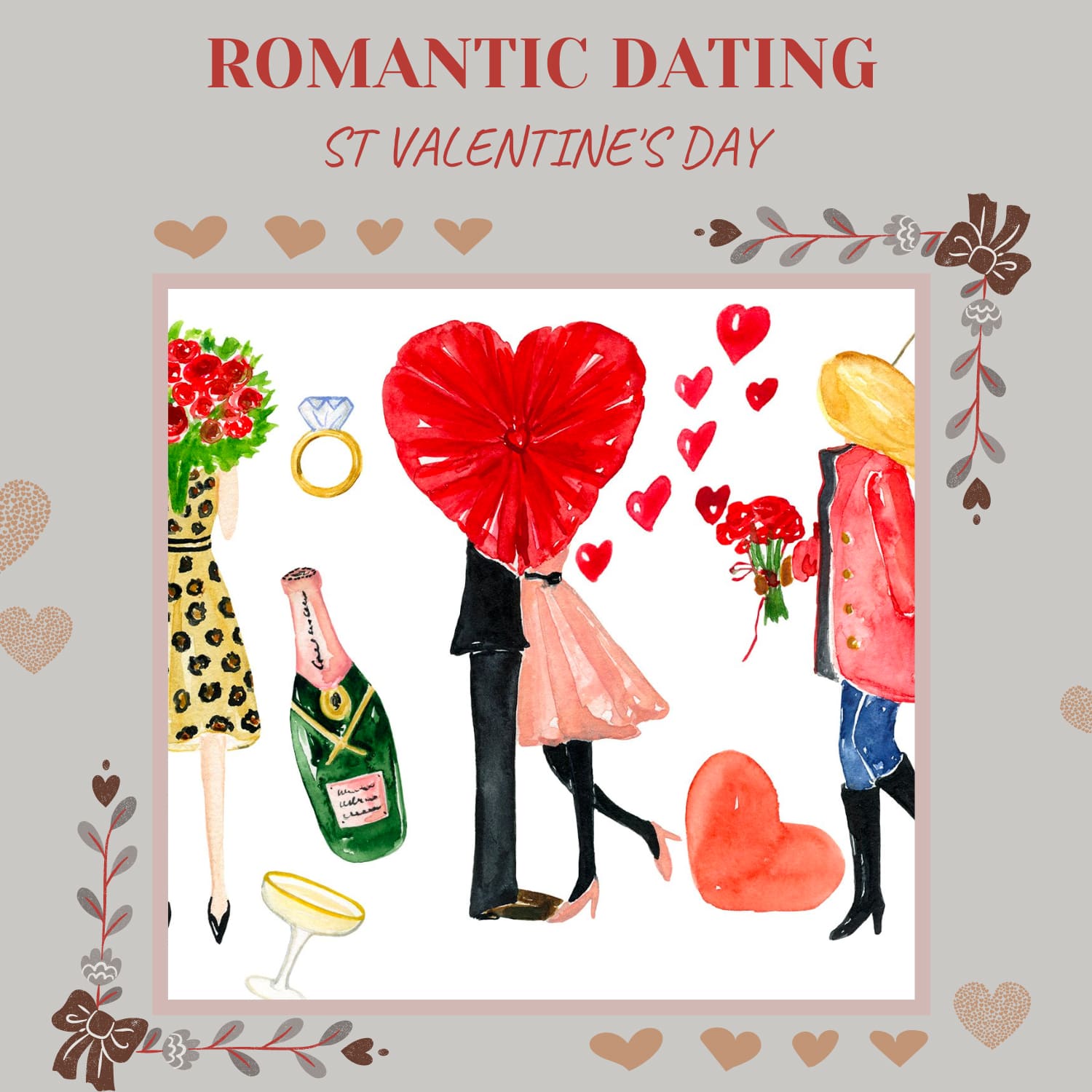 Romantic Dating. St Valentine's Day.
