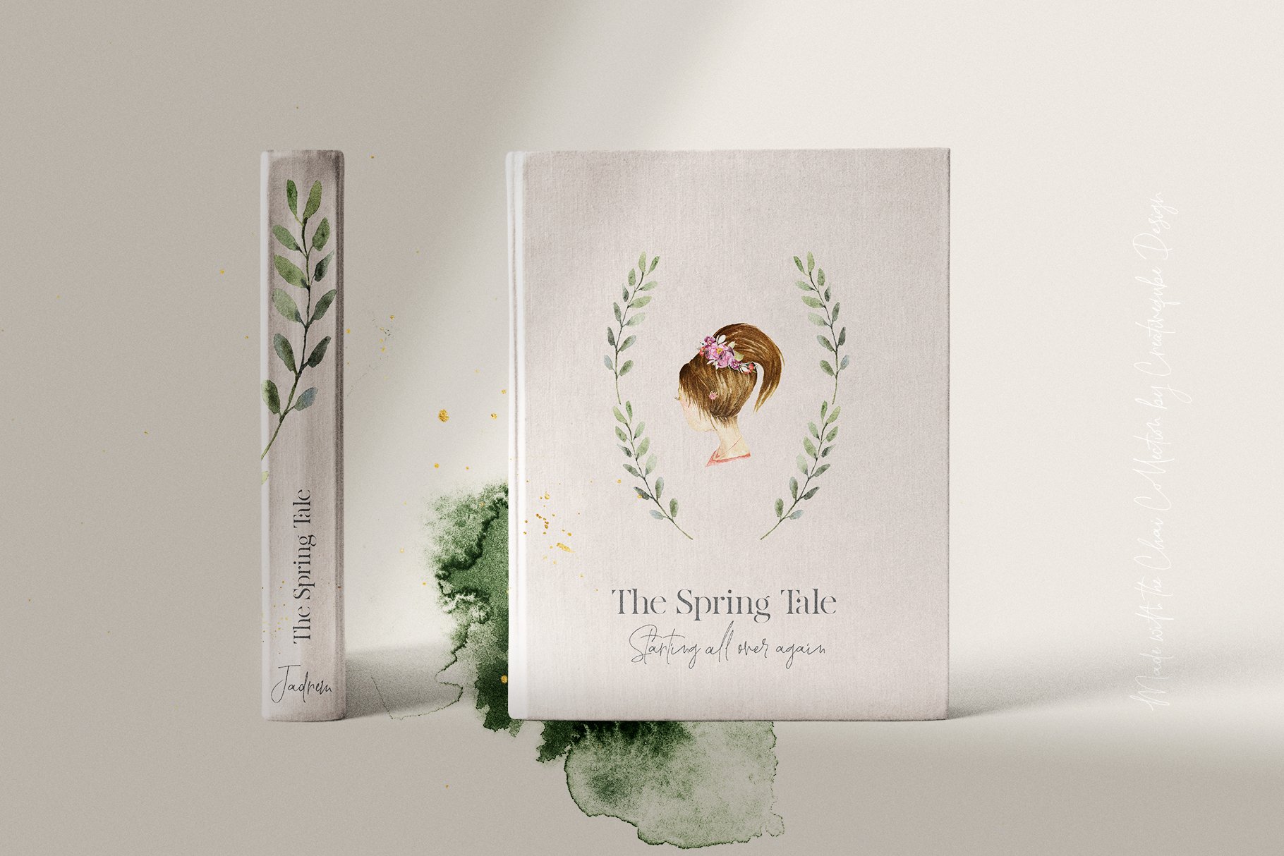 Rosey watercolor collection - book design preview.