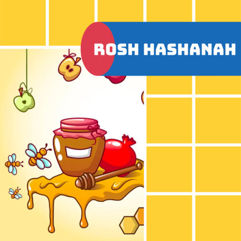 Rosh hashanah honey concept.