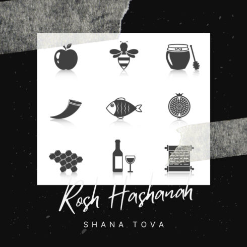 Rosh Hashanah, Shana Tova icons.