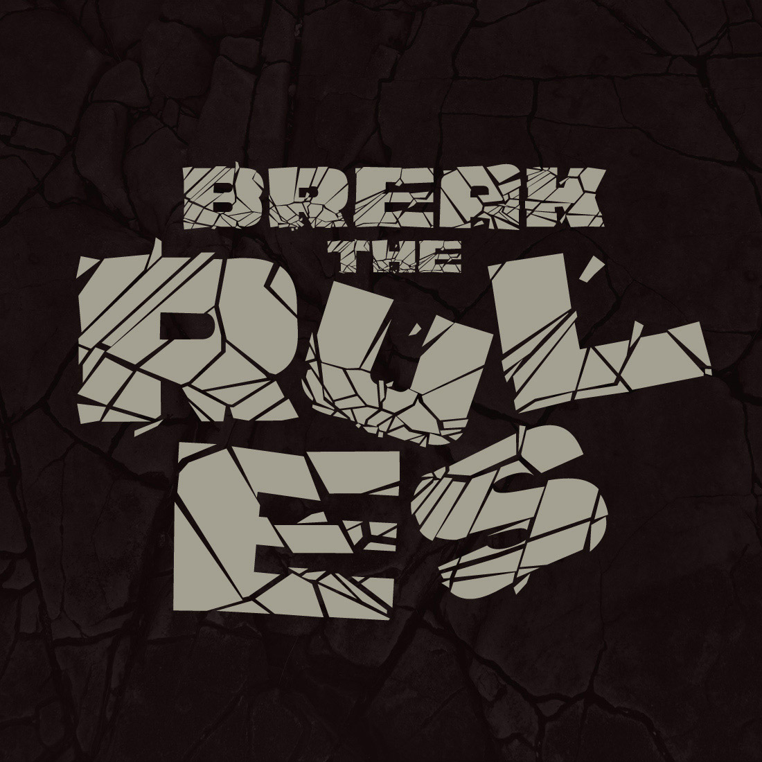 Bold Dreams Broken Ruined Font Design cover image.