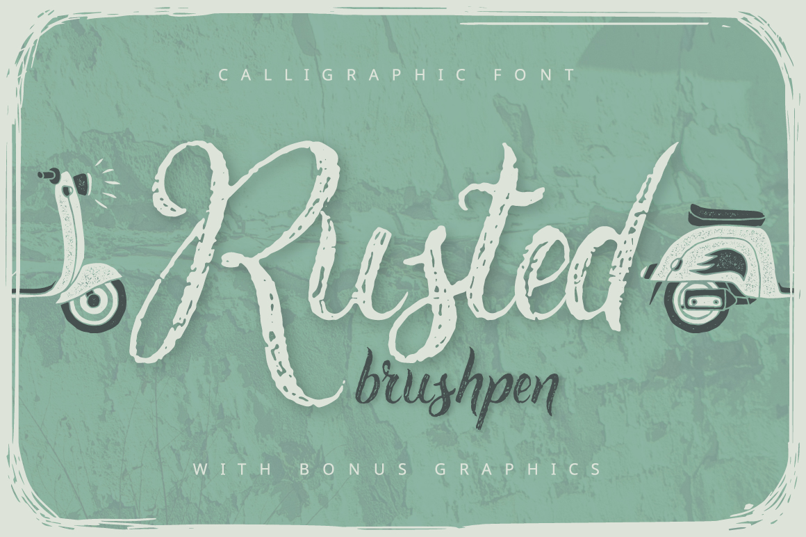 Cover image of Rusted Brushpen Script.