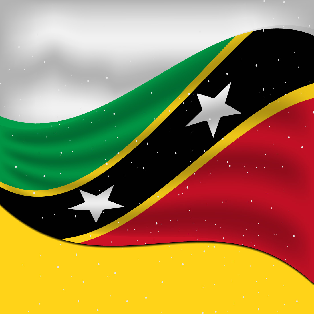 Gorgeous image of the flag of Saint Kitts and Nevis.