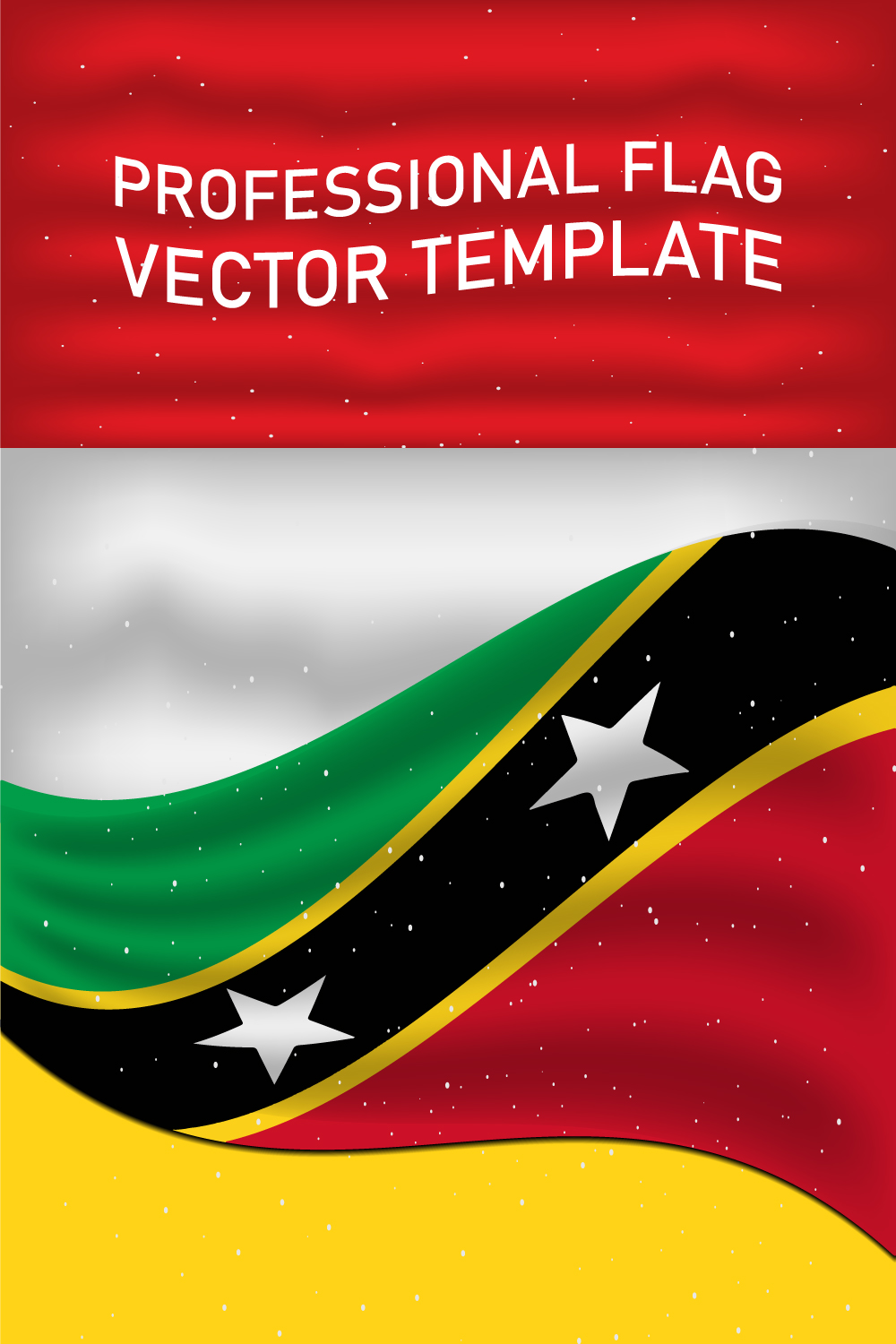 Adorable image of Saint Kitts and Nevis flag.