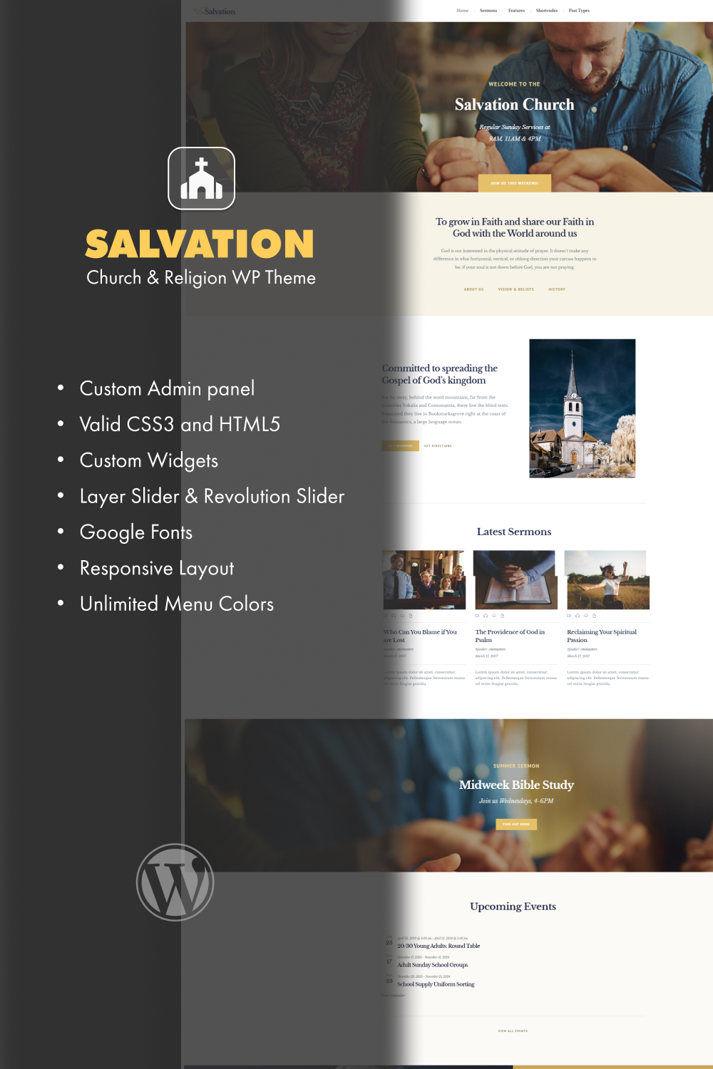 salvation church religion wp theme pinterest 773