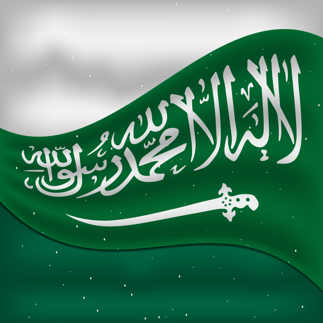 Adorable image of Saudi Arabian flag.